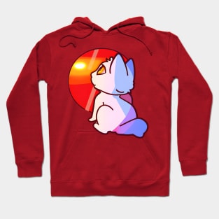 Cat watching sunset Hoodie